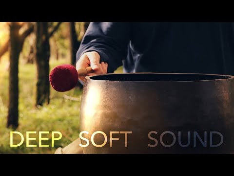 HUGE Deep Singing Bowl Played Softly - No Music - Sounds for Meditation & Sleep