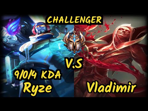 PNG Grevthar (RYZE) vs VLADIMIR - 9/0/4 KDA MID CHALLENGER GAMEPLAY - BR