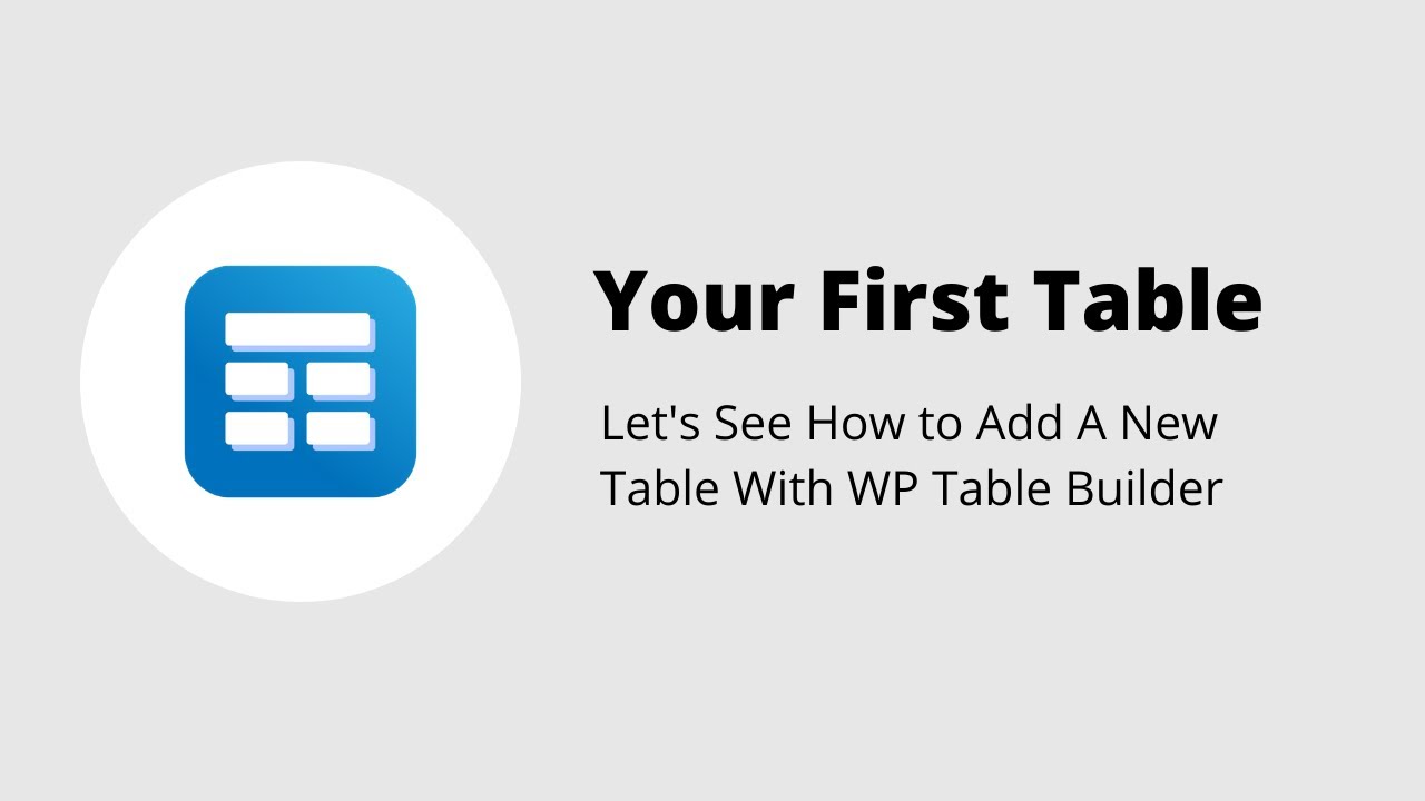 How To Create A Table With WP Table Builder - Drag and Drop Responsive Table Builder for WordPress