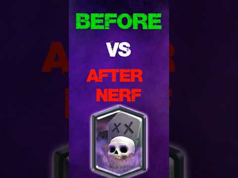Graveyard BEFORE and AFTER nerf EVOLUTION tesla season #graveyard #nerf #clashroyale
