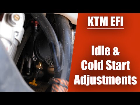 Idle & Cold Start Screw adjustment how-to | late model KTM EXC dirt bikes with EFI systems
