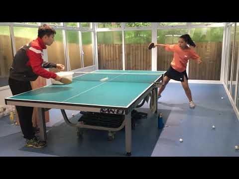 Jiawang Song training Anna Hursey; Cardiff, Wales September 2018