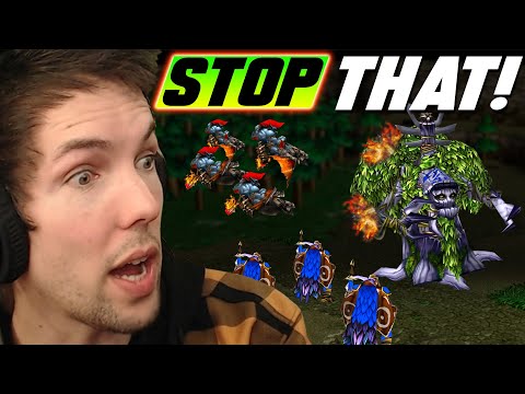 This Orc keeps DESTROYING MY BASE! Grubby plays WC3 4v4