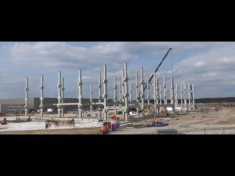 TESLA / Gigafactory4 / 07.09.2021 / 4K / 2. Teil über weitere  Bauarbeiten an der Batterie Fabrik