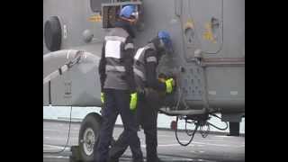 HMS Bulwark prepares for the Olympics in May 2012