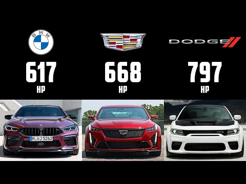 Car Comparison: BMW M8 Competition vs Cadillac CT5-V Blackwing vs Dodge Charger SRT Hellcat Redeye