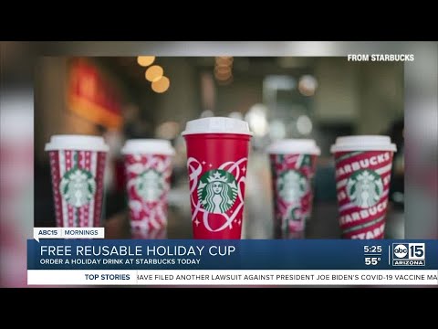 Free reusable holiday cup at Starbucks on Thursday