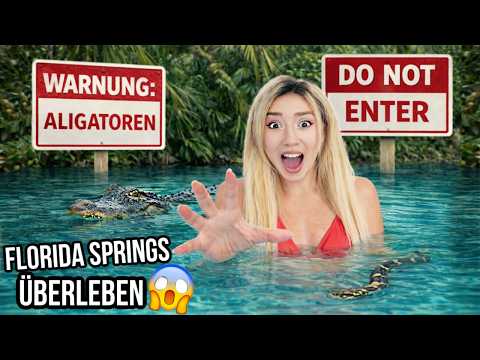 ÜBERLEBE FLORIDAS ROCK SPRINGS Quellen für 24 Stunden…🐊😱 aber Bakterien & Alligatoren WARNUNGEN!!!