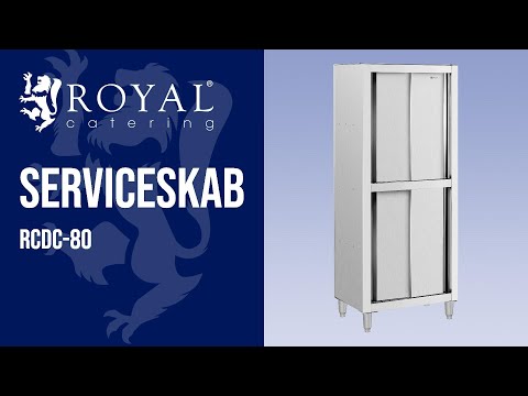 Produktvideo - Serviceskab - rustfrit stål - 800 x 500 x 1800 mm - Royal Catering