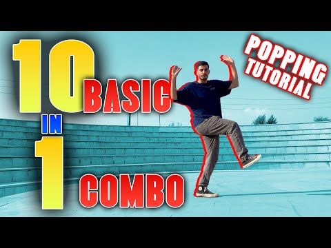10 IMPORTANT BASIC MOVE in 1 COMBO for BEGINNERS | Popping dance tutorial | Alireza Sonic