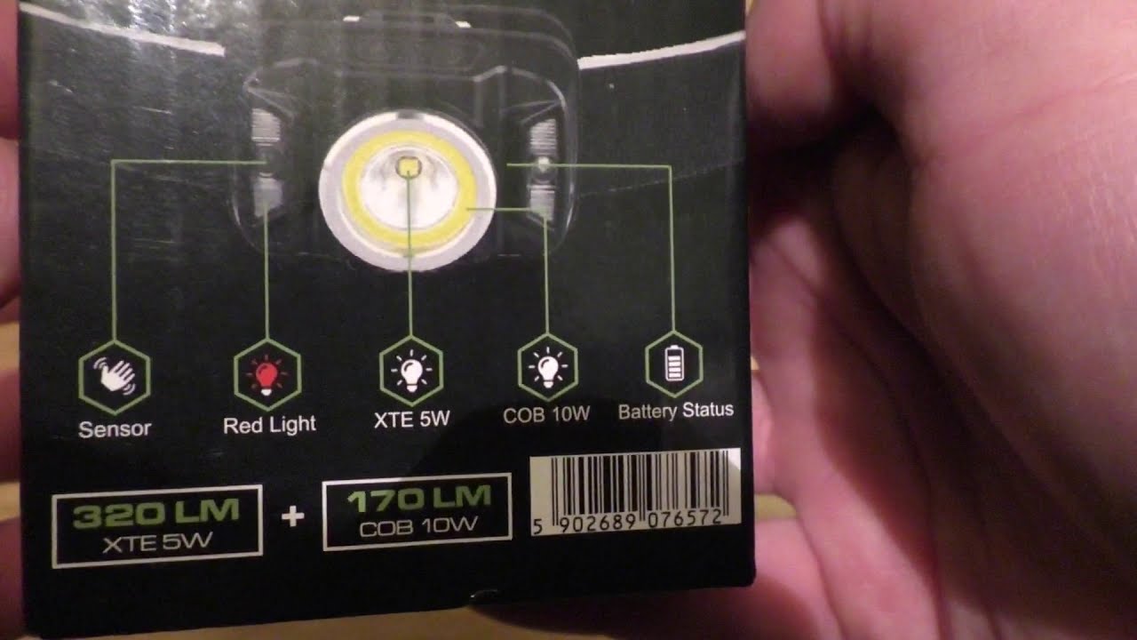 Latarka czołowa akumulatorowa Vayox z czujnikiem ruchu