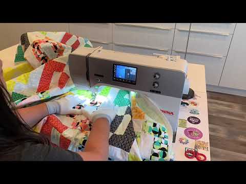 How to Machine Quilt Wavy Lines on my Free Quilt Pattern: Puzzle Box
