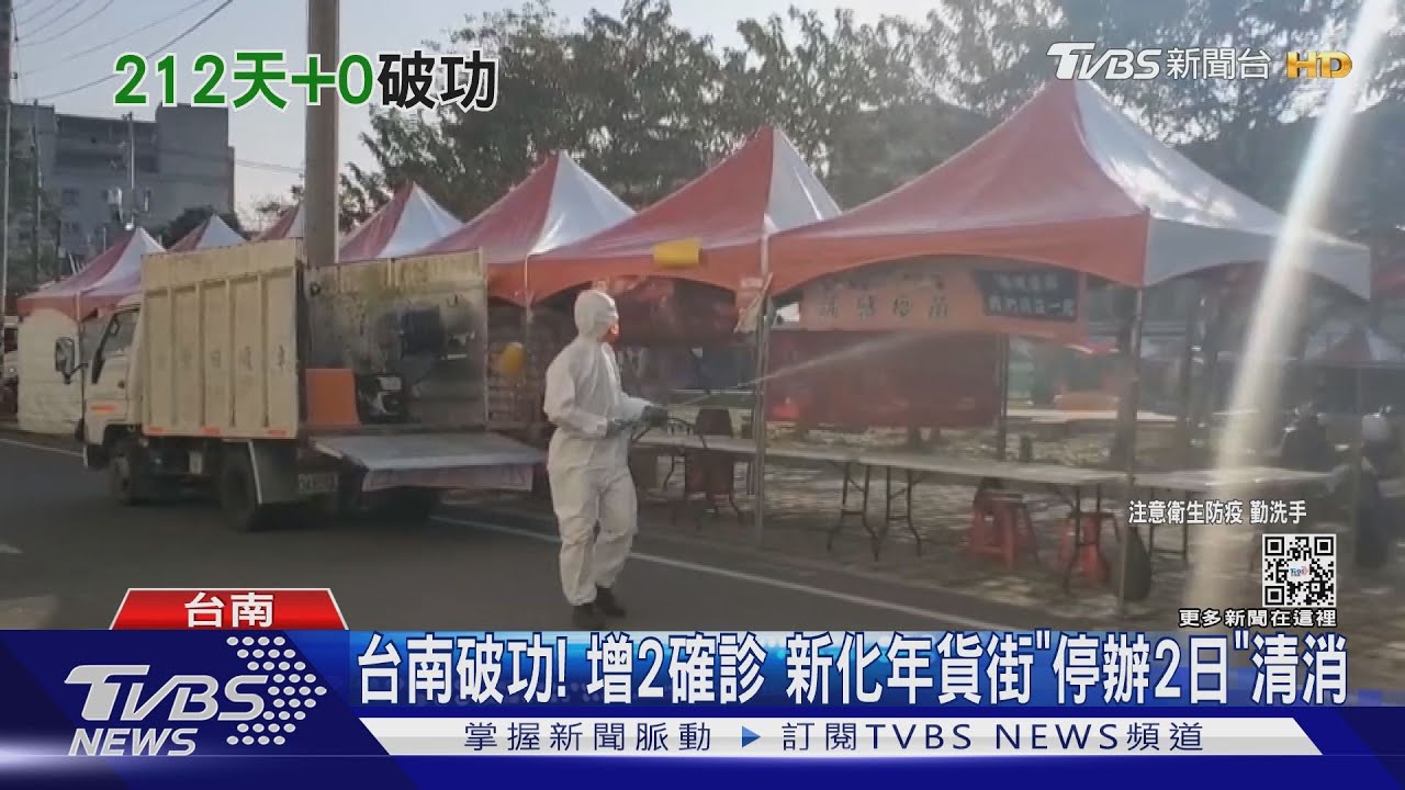 台南破功!增2本土確診 新化年貨街「停辦2日」清消