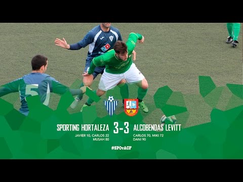 JORNADA 20. A.D. Sporting de Hortaleza -3 Alcobendas Levitt C.F. -3. Goles de Carlos, Miki y Dani.