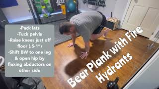 Bear Plank with Fire Hydrants