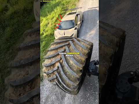 Detik-detik Monster Truck Melewati Lamborghini yang Ada Tepat di Jalurnya!