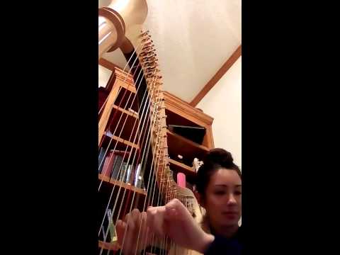 prelude 1 in C major bach on pedal harp