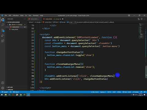hamburger menu JS part 3 1