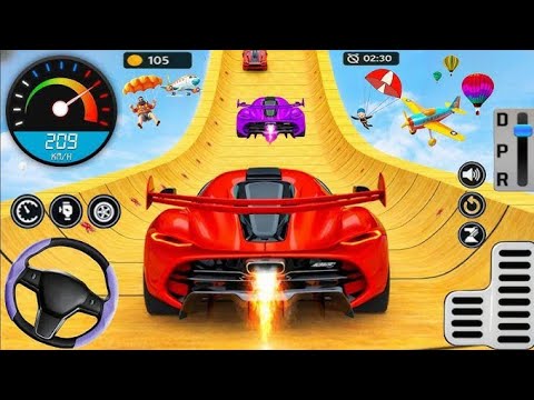 Mega Ramp Car Racing Simulator 3D | Extreme Ramp Car Jumping & GT Racing Gameplay (Android)