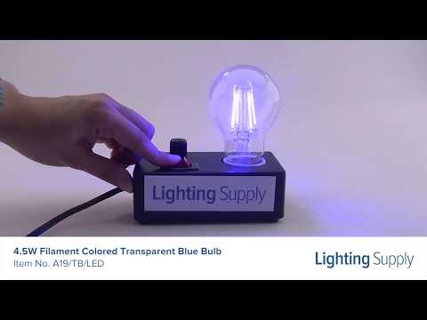 FEIT Electric 4.5W Filament Colored Transparent Blue Bulb (A19/TB/LED)