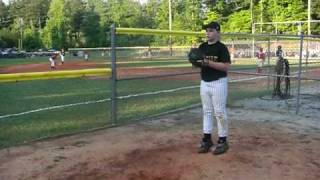 preview picture of video '11 year old baseball pitcher warms up'