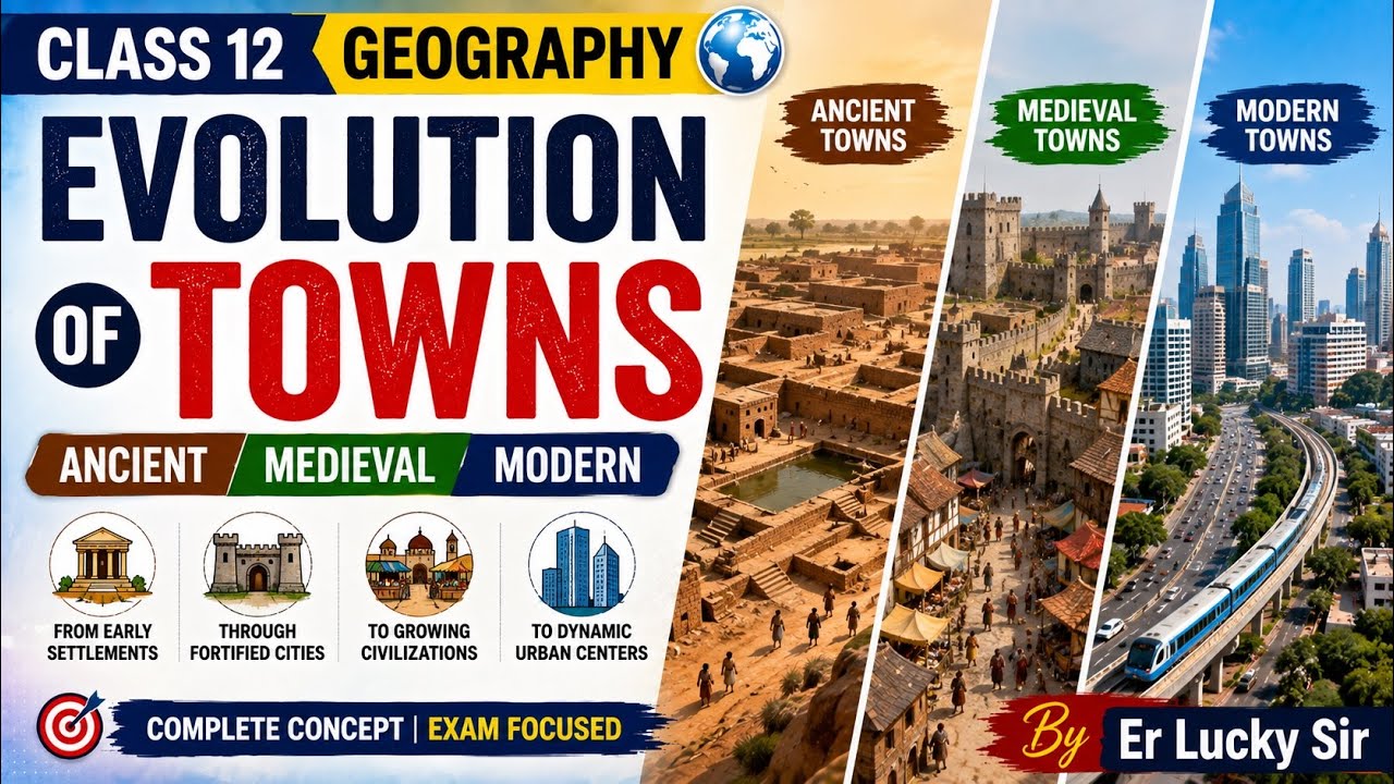 Evolution of Towns - Human Settlements Class 12 Geography