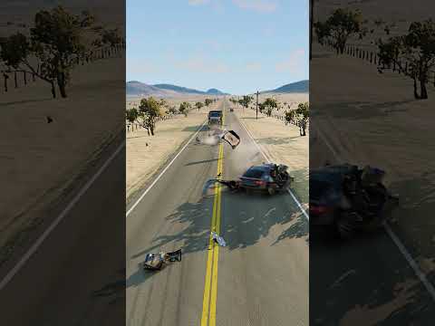 Realistic Highway Car Crashes #42