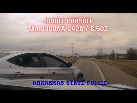 Lady flees Arkansas State Police traffic stop due to marijuana - Pursuit ends with perfect TVI / PIT