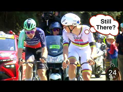 Tadej Pogacar gives Paul Seixas 