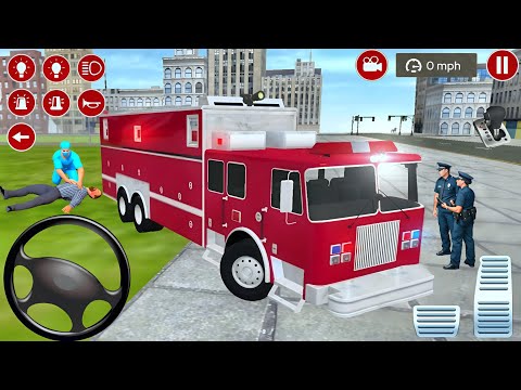 Real Fire Truck Driving Simulator 2020 - New Fire Fighting Fireman Daily Job - Android GamePlay #12