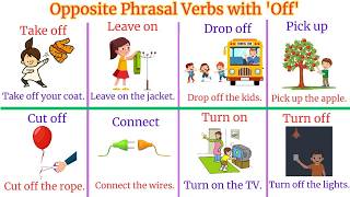 50 Opposite Phrasal Verbs with OFF | Daily English Speaking Practice | English for Beginners (A1–A2)
