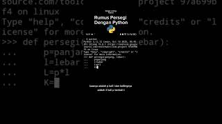 Belajar Python Untuk Pemula - Rumus persegi panjang #tutorial #python