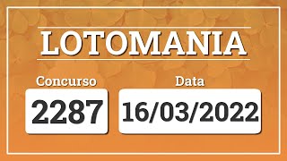 Capa de LOTOMANIA 2287