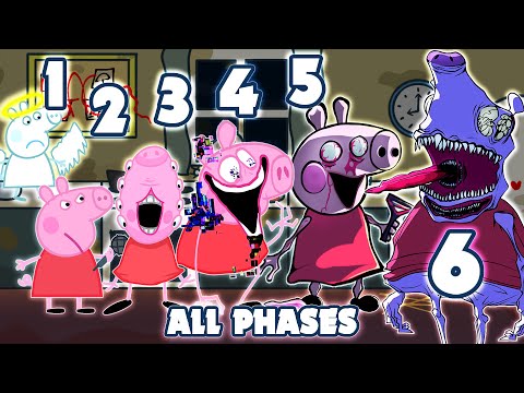 Peppa Pig ALL PHASES | Friday Night Funkin' VS Peppa Pig (FNF Scary Mods)