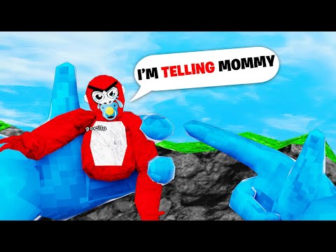 Trolling My BABY Brother With GRAB MOD In Gorilla Tag...