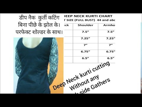 Deep  Back neck Kurti Cutting.without any back wrinkles. Video