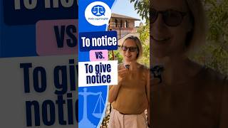 Give Notice vs Notice | Legal English for Employment Contracts #legale