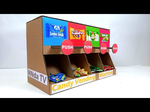 How To Make Vending Machine from Cardboard | DIY Candy Vending Machine | Free Templates