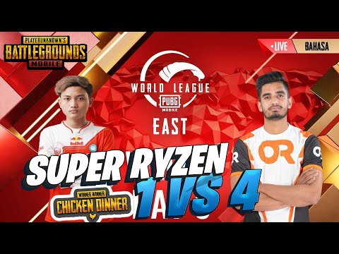 GILA PARAH BTR RYZEN 1 VS 4 WWCD - PMWL EAST ASIA | PUBG MOBILE