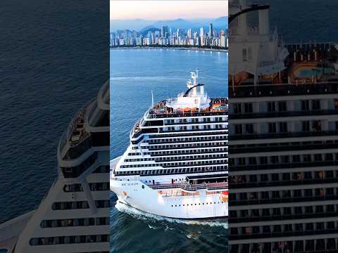 Thumbnail for MSC SEAVIEW navio cruzeiro santos  @cruzeiros2025 drone saindo temporada 2024/2025 #google #shorts