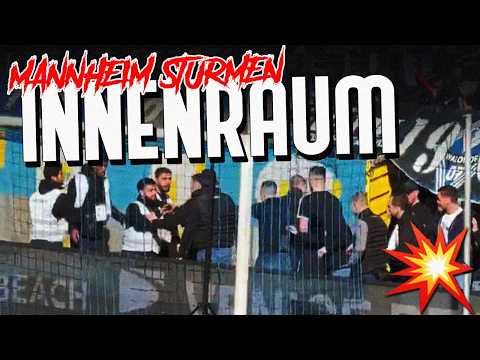 Ultras Mannheim stürmen Innenraum...(Mannheim - Aachen)