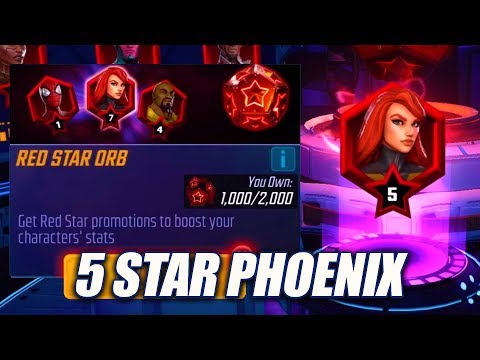 5 Red Star Phoenix! - Best Premium & Red Star Orb Opening! - Marvel Strike Force