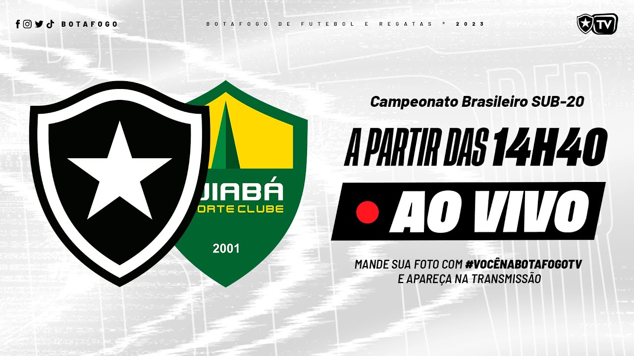 AO VIVO: Botafogo recebe o Cuiabá em jogo decisivo pelo Brasileiro Sub-20