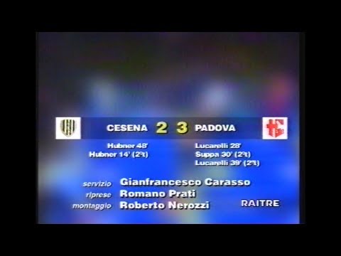 CESENA-PADOVA 2-3 SERIE B 1996-97 GARA 8 DICEMBRE 1996