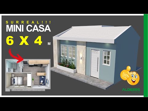 Surreal!!! Mini casa 6 x 4 metros – Incrível 24m²/ casa de baixo custo