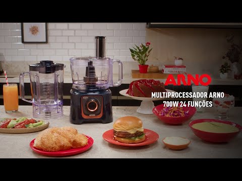Video thumbnail of Multiprocessador Arno MP72 Multichef 24 Funções 700W 220V
