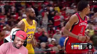 Los Angeles Lakers vs New Orleans Pelicans Full Game Highlights | 2024 Play-In | Reaction