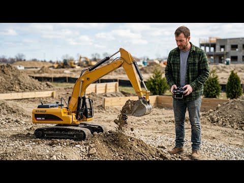 Full RC Excavator working hard Best RC TRUCK
