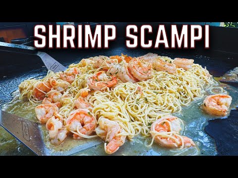 HOW TO COOK SHRIMP PERFECTLY ON THE GRIDDLE! SHRIMP SCAMPI - EASY RECIPE