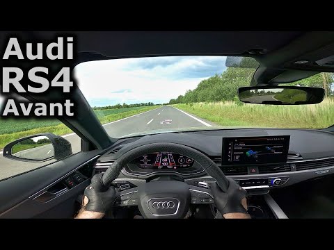 2022 Audi RS 4 Avant | POV test drive + acceleration 0-100 km/h